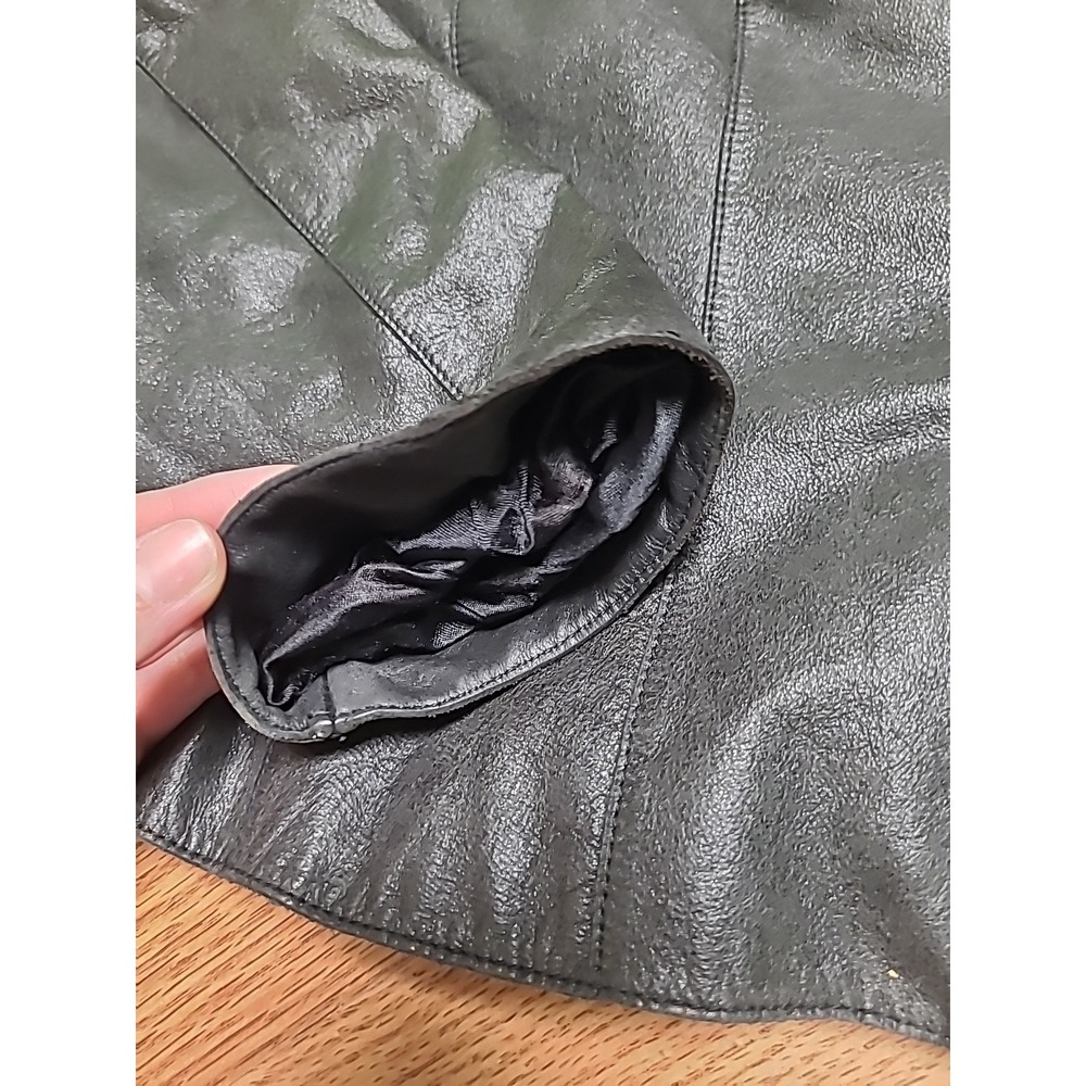 Y2K Vintage CLASSIQUES ENTIER Leather Jacket In Black Size Medium - Picture 5 of 8